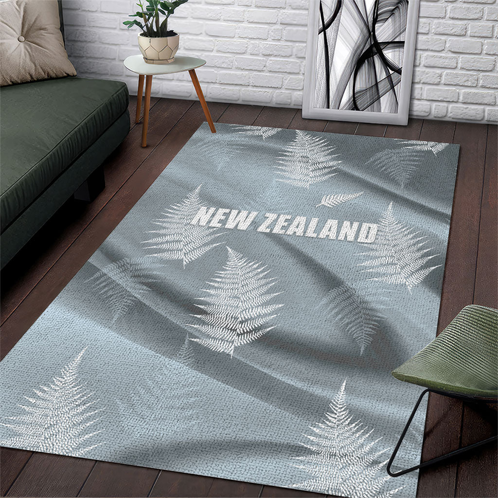 Rugby New Zealand 2026 Area Rug The Fern Go Champions LT01 Grey - Polynesian Pride