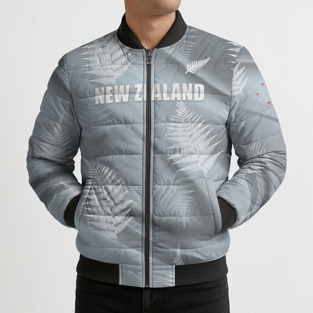Custom Rugby New Zealand 2026 Bomber Puffer Jacket The Fern Go Champions