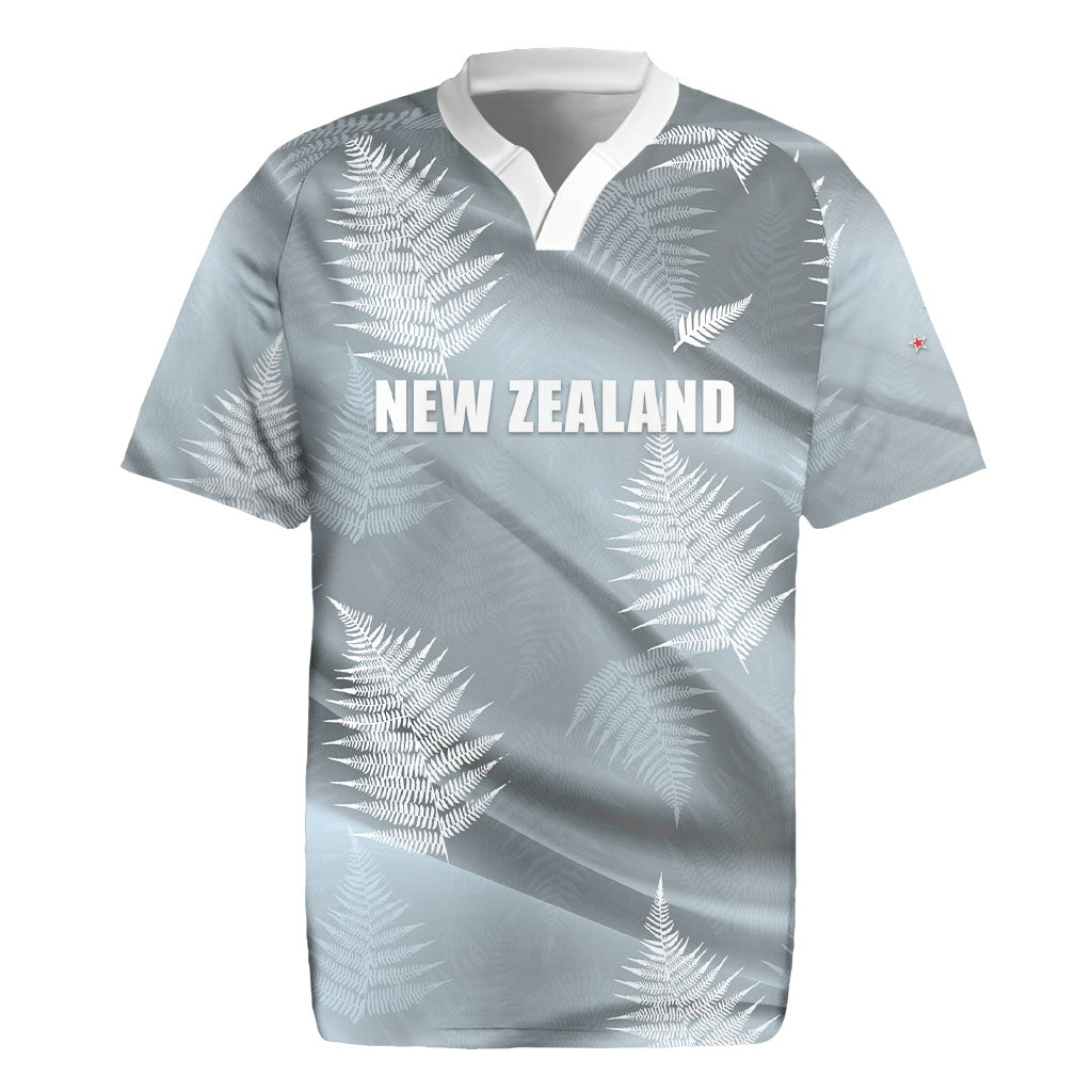 Custom Rugby New Zealand 2026 Rugby Jersey The Fern Go Champions LT01 Grey - Polynesian Pride