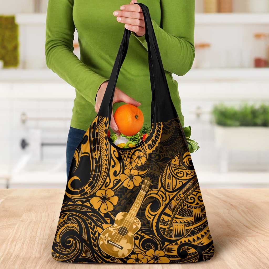 Hawaii Ukulele Grocery Bag Polynesian Pattern Gold Version LT01 - Polynesian Pride