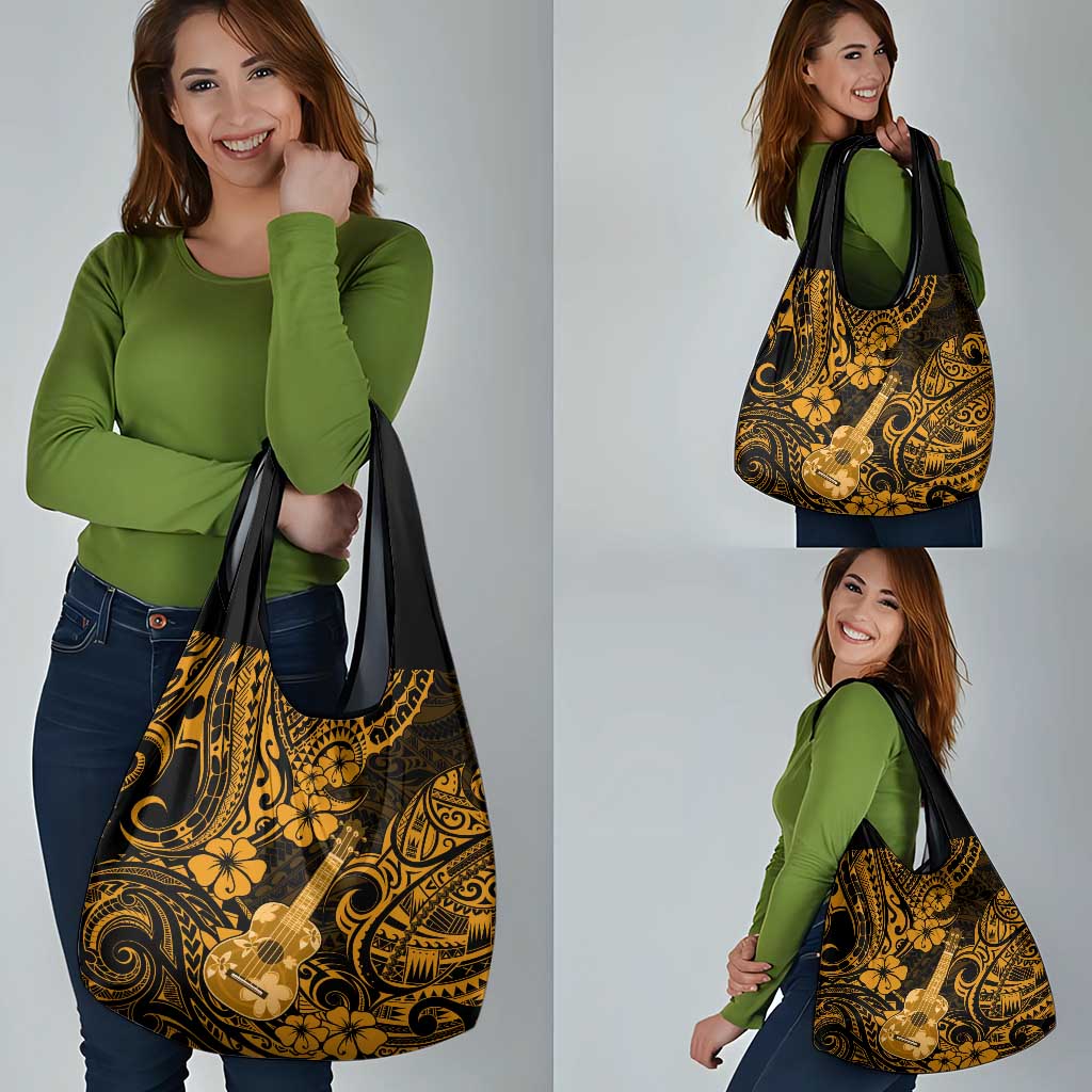 Hawaii Ukulele Grocery Bag Polynesian Pattern Gold Version LT01 - Polynesian Pride