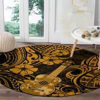 Hawaii Ukulele Round Carpet Polynesian Pattern Gold Version LT01 - Polynesian Pride
