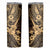 Hawaii Ukulele Skinny Tumbler Polynesian Pattern Gold Version