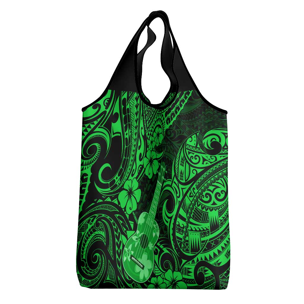 Hawaii Ukulele Grocery Bag Polynesian Pattern Green Version LT01 - Polynesian Pride