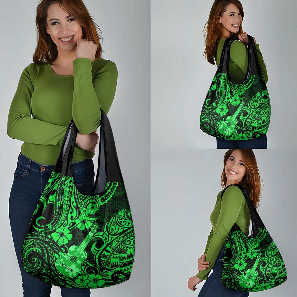 Hawaii Ukulele Grocery Bag Polynesian Pattern Green Version LT01 - Polynesian Pride