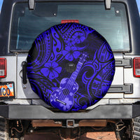 Hawaii Ukulele Spare Tire Cover Polynesian Pattern Navy Blue Version LT01 - Polynesian Pride