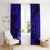 Hawaii Ukulele Window Curtain Polynesian Pattern Navy Blue Version LT01 - Polynesian Pride