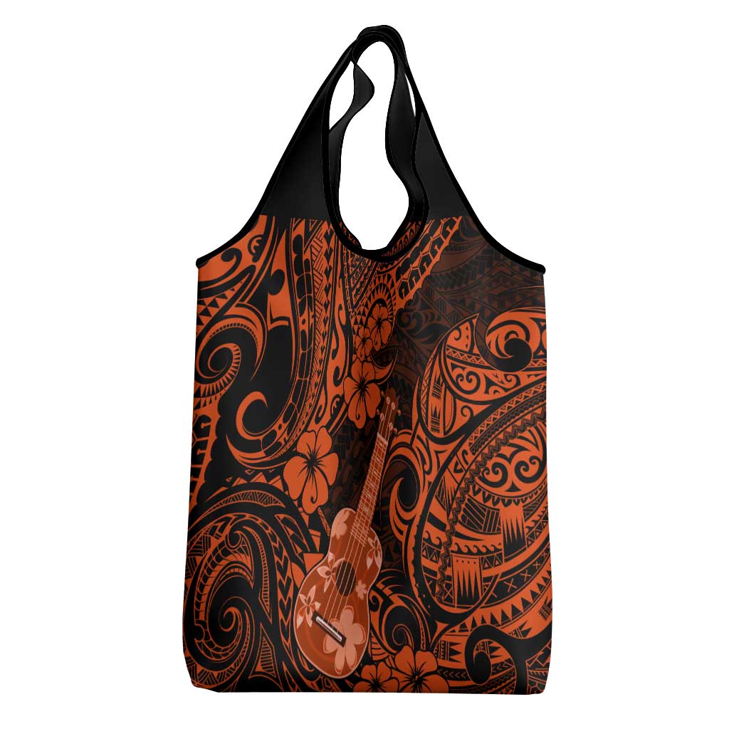 Hawaii Ukulele Grocery Bag Polynesian Pattern Orange Version LT01 - Polynesian Pride