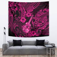 Hawaii Ukulele Tapestry Polynesian Pattern Pink Version LT01 - Polynesian Pride
