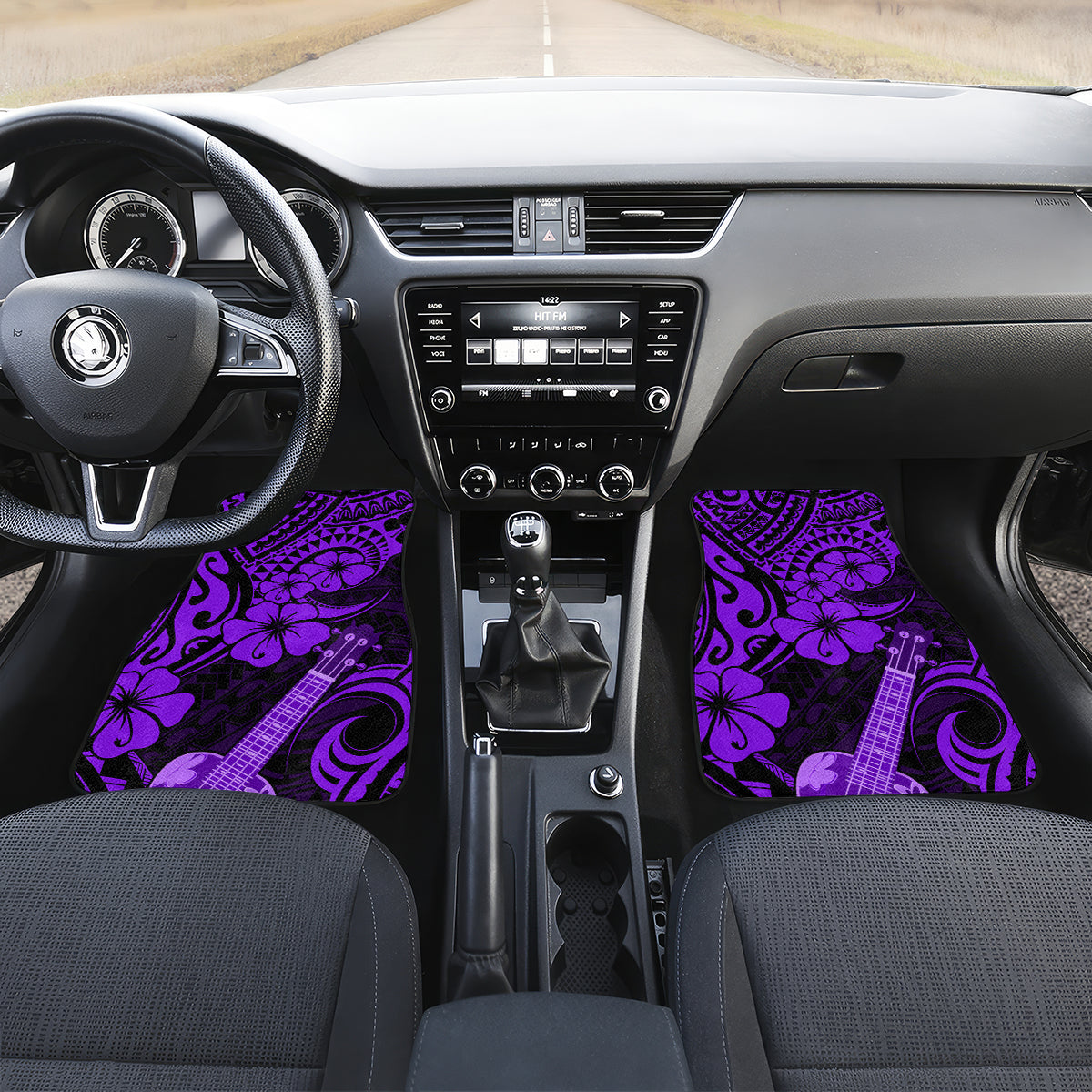 Hawaii Ukulele Car Mats Polynesian Pattern Purple Version LT01 - Polynesian Pride