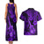 Hawaii Ukulele Couples Matching Tank Maxi Dress and Hawaiian Shirt Polynesian Pattern Purple Version LT01 - Polynesian Pride