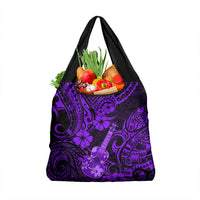 Hawaii Ukulele Grocery Bag Polynesian Pattern Purple Version LT01 1-pack One Size Purple - Polynesian Pride