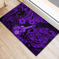Hawaii Ukulele Rubber Doormat Polynesian Pattern Purple Version LT01 - Polynesian Pride
