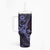 Hawaii Ukulele Tumbler With Handle Polynesian Pattern Purple Version