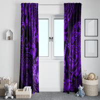 Hawaii Ukulele Window Curtain Polynesian Pattern Purple Version LT01 - Polynesian Pride