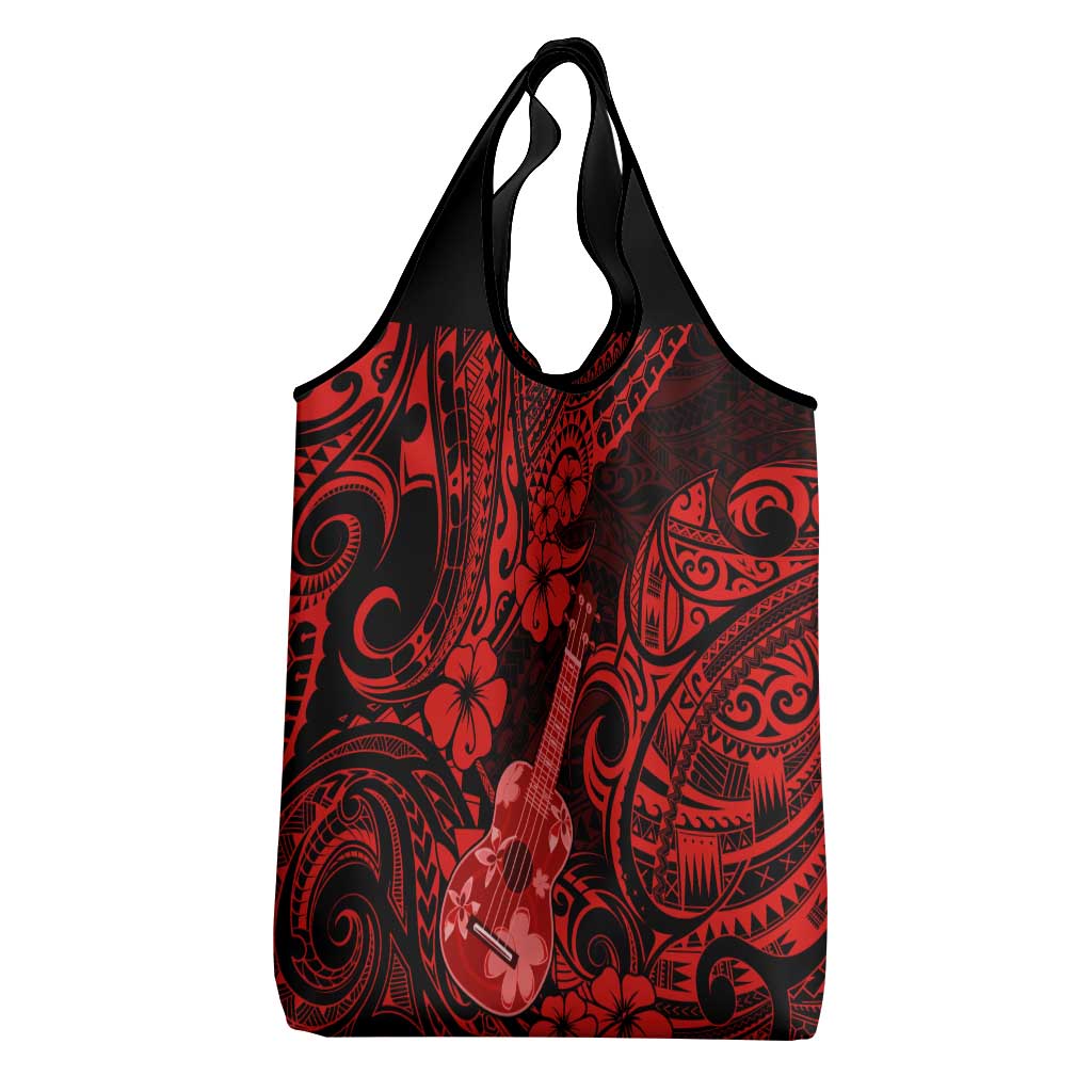 Hawaii Ukulele Grocery Bag Polynesian Pattern Red Version LT01 - Polynesian Pride