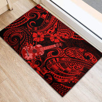 Hawaii Ukulele Rubber Doormat Polynesian Pattern Red Version LT01 - Polynesian Pride