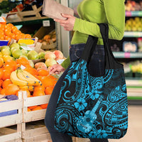 Hawaii Ukulele Grocery Bag Polynesian Pattern Sky Blue Version LT01 - Polynesian Pride