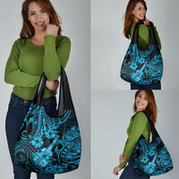 Hawaii Ukulele Grocery Bag Polynesian Pattern Sky Blue Version LT01 - Polynesian Pride