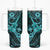 Hawaii Ukulele Tumbler With Handle Polynesian Pattern Turquoise Version