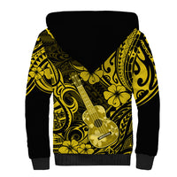 Hawaii Ukulele Sherpa Hoodie Polynesian Pattern Yellow Version LT01 - Polynesian Pride