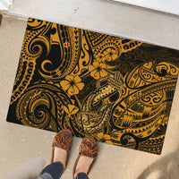 Hawaii Fish Hook Rubber Doormat Polynesian Pattern Gold Version LT01 - Polynesian Pride