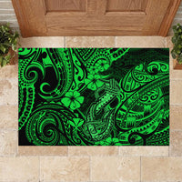 Hawaii Fish Hook Rubber Doormat Polynesian Pattern Green Version LT01 - Polynesian Pride