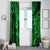 Hawaii Fish Hook Window Curtain Polynesian Pattern Green Version LT01 - Polynesian Pride