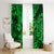 Hawaii Fish Hook Window Curtain Polynesian Pattern Green Version LT01 - Polynesian Pride