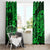 Hawaii Fish Hook Window Curtain Polynesian Pattern Green Version LT01 - Polynesian Pride