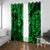 Hawaii Fish Hook Window Curtain Polynesian Pattern Green Version LT01 - Polynesian Pride