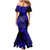 Hawaii Fish Hook Mermaid Dress Polynesian Pattern Navy Blue Version LT01 - Polynesian Pride