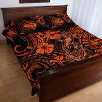 Hawaii Fish Hook Quilt Bed Set Polynesian Pattern Orange Version LT01