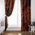 Hawaii Fish Hook Window Curtain Polynesian Pattern Orange Version LT01