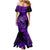 Hawaii Fish Hook Mermaid Dress Hibiscus Hawaii Tribal Tattoo Purple Version LT01 - Polynesian Pride