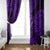 Hawaii Fish Hook Window Curtain Hibiscus Hawaii Tribal Tattoo Purple Version LT01 - Polynesian Pride