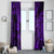 Hawaii Fish Hook Window Curtain Hibiscus Hawaii Tribal Tattoo Purple Version LT01 - Polynesian Pride