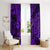 Hawaii Fish Hook Window Curtain Hibiscus Hawaii Tribal Tattoo Purple Version LT01 - Polynesian Pride