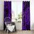 Hawaii Fish Hook Window Curtain Hibiscus Hawaii Tribal Tattoo Purple Version LT01 - Polynesian Pride