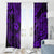 Hawaii Fish Hook Window Curtain Hibiscus Hawaii Tribal Tattoo Purple Version LT01 - Polynesian Pride