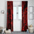 Hawaii Fish Hook Window Curtain Hibiscus Hawaii Tribal Tattoo Red Version LT01 - Polynesian Pride