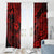 Hawaii Fish Hook Window Curtain Hibiscus Hawaii Tribal Tattoo Red Version LT01 - Polynesian Pride