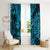 Hawaii Fish Hook Window Curtain Hibiscus Hawaii Tribal Tattoo Sky Blue Version LT01 - Polynesian Pride