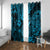 Hawaii Fish Hook Window Curtain Hibiscus Hawaii Tribal Tattoo Sky Blue Version LT01 - Polynesian Pride