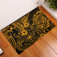 Hawaii King Kamehameha Rubber Doormat Polynesian Pattern Gold Version LT01 Gold - Polynesian Pride