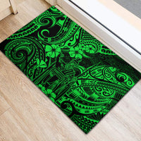 Hawaii King Kamehameha Rubber Doormat Polynesian Pattern Green Version LT01 - Polynesian Pride