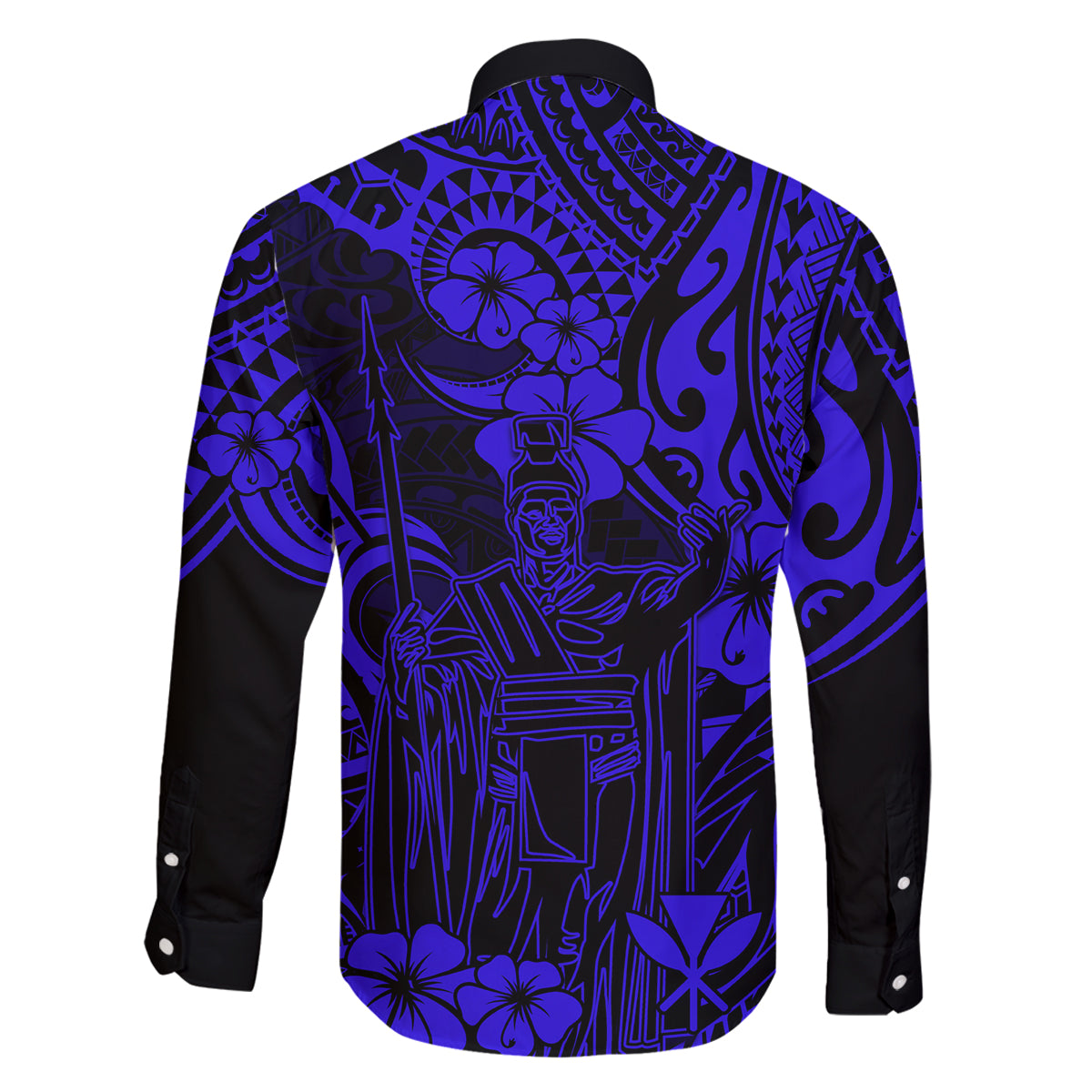 Hawaii King Kamehameha Family Matching Mermaid Dress and Hawaiian Shirt Polynesian Pattern Navy Blue Version LT01 - Polynesian Pride