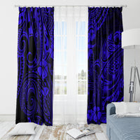 Hawaii King Kamehameha Window Curtain Polynesian Pattern Navy Blue Version LT01 - Polynesian Pride