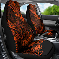 Hawaii King Kamehameha Car Seat Cover Polynesian Pattern Orange Version LT01 - Polynesian Pride