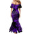 Hawaii King Kamehameha Mermaid Dress Polynesian Pattern Purple Version LT01 - Polynesian Pride